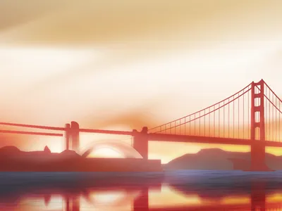 The Bridge bay horizon bridge city san francisco texture vector