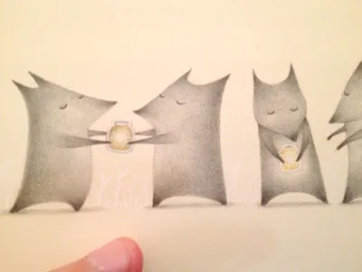 Passing the Light charles santoso illustration pencil