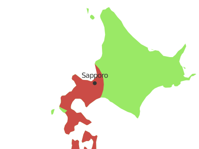 This is how north of Japan Looks like data visualization map nuclear