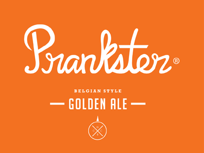 Prankster Sneak Peek ale beer belgium graphic design hand lettering orange package design packaging typography