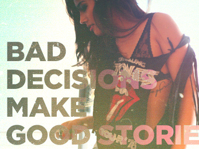 Bad Decisions Make Good Stories catalog fashion female gotham photoshoot