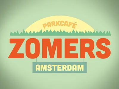 Logo concept amsterdam cafe logo park summer sun