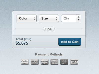 Add to Cart css3 design html5 splash page ui ux web design