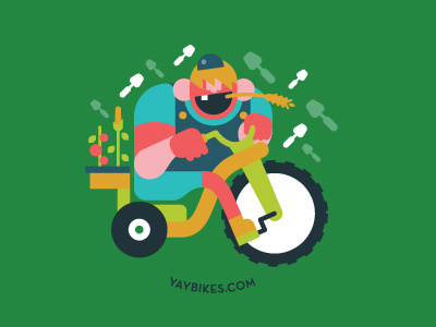 Farm Fresh Fred bike design farmer illustration produce