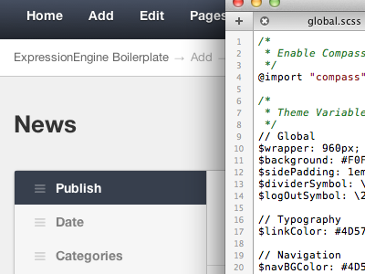 ExpressionEngine CP - Sass-ified admin cms ee eecms expressionengine sass wip