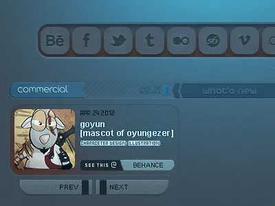 resurrection of a portfolio #2 interface rotator web site