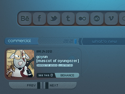 resurrection of a portfolio #2 interface rotator web site