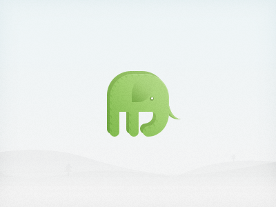 Unused Elephant elephant green icon logo