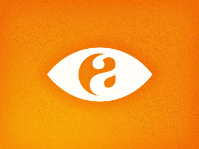 Personal Logo a eye icon logo mark orange symbol texture
