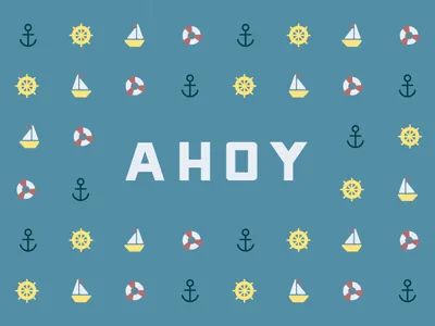 well, you sea. ahoy anchor boats pattern sailing sea