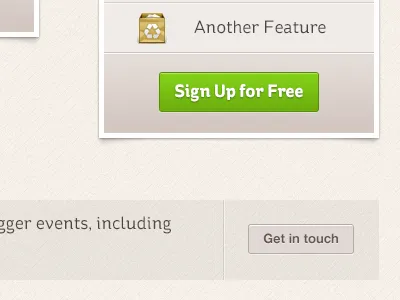 Another Feature button icon pricing shadow table