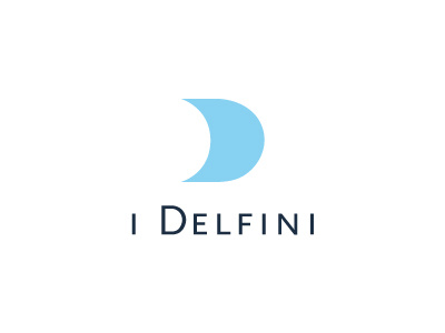 Delfini delfini dolphins logo logotype mark sea typography wave