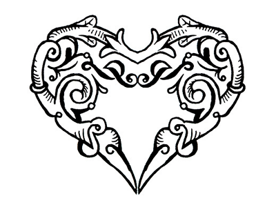 Heart Concept 2 agency concept design digitized grayscale hand drawn heart logo logotype proposal sketch wedding