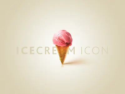 IceCream icon. awesome brown candy clean design food ice icecream icon photoshop sweet tjaydesign