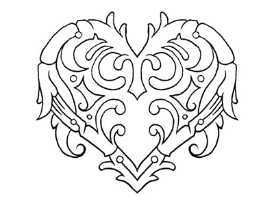 Heart Concept 3 agency concept design digitized grayscale hand drawn heart logo logotype proposal sketch wedding