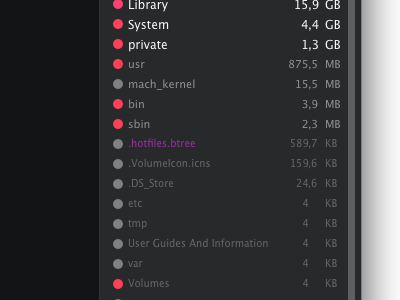 List coding dark infovis mac ui