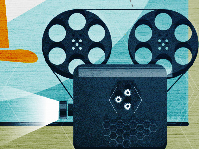 Short Film infographic movie projector