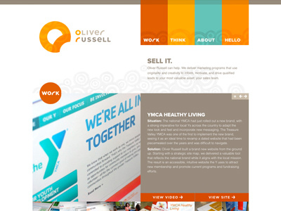 Oliver Russel Site agency bright design geometric marketing oliver orange portfolio responsive russell