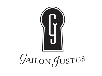 Identity for artist and tatooer, Gailon Justus branding identity logo monogram typography
