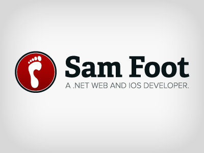 Sam Foot branding developer foot identity logo logo design red