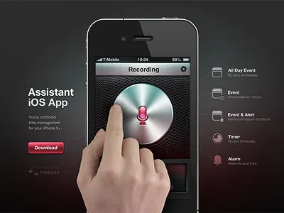 Assistant App / Landing page app application design display download homepage landing mobile page web webdesign website