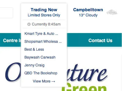 Rollover for trading hours css3 interaction time ui weather