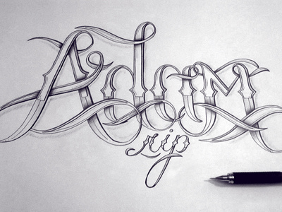 Adam Type Rip handlettering type typography