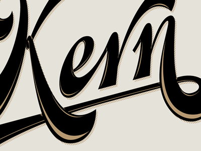 Kern black gold golden kern kerning lines pattern type typography