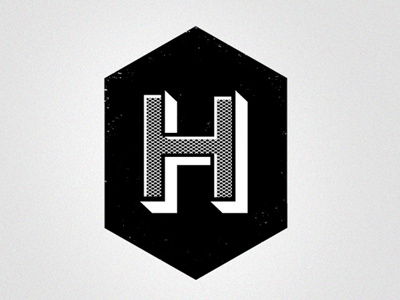 H font lettering logotype