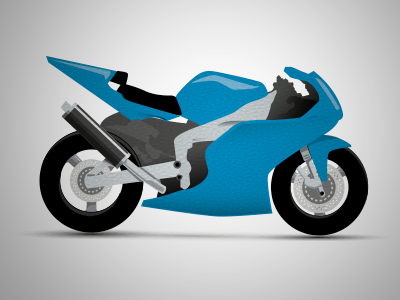 Like The Bike blue illustration motorcycle vector