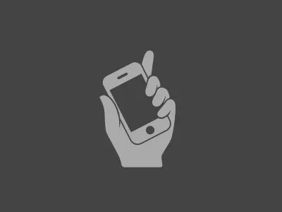 iPhone hand icon iphone logo palm