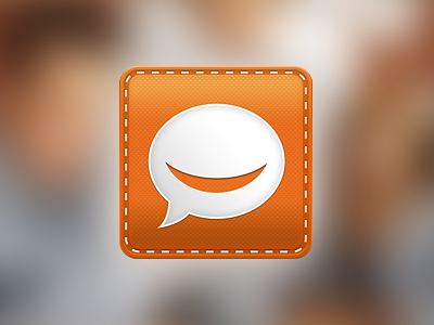 New App icon explorations app bubble design icon orange smile ui