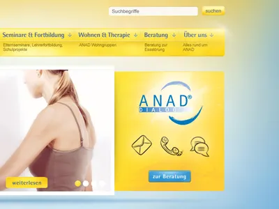 ANAD blue eating eating disorder help yellow