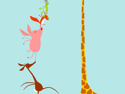 stapellen animals deer frog giraffe mouse pig squirrel