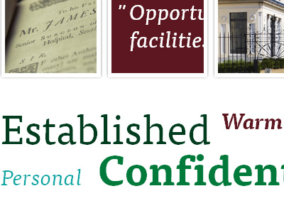 Style Tile academic ff tisa medical style tile typography university web