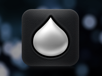 Trickle Icon app drop icon ios iphone leather logo trcikle