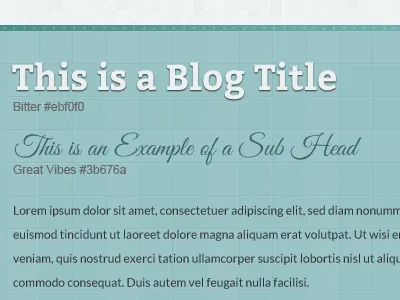 Sacred Sink Style Tile Blog Title blog pattern robins egg style tile teal texture title type typography web design web font