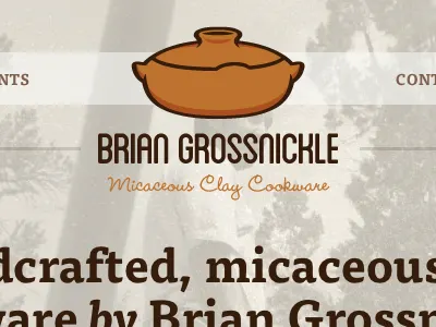 Micaceous Clay Cookware brown brown orange clay cookware grunge logo pottery