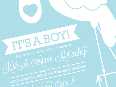 Baby Shower Invitation baby baby shower blue boy invitation shower stork