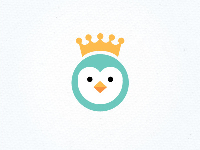 Penguin Option 2 crown king logo penguin queen