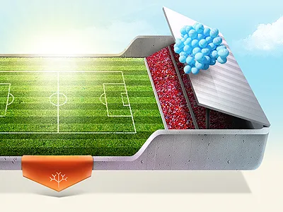 BBB 10th Anniversary Object grass promotion soccer stadium sunshine web