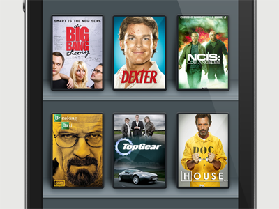Shelves full view. design episodes ios mytvshows poster posters shelve shows tv tv shows tvnotes ui