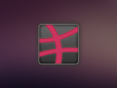 Dribbble Icon dark dribbble gray icon ios pink rugged