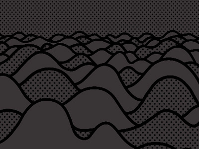 Vast black on black halftone mountain tone on tone vast water wave