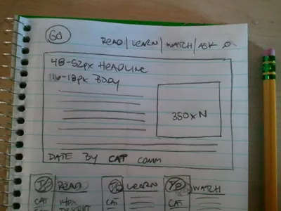 Sketching Wireframes pencil sketches wireframe