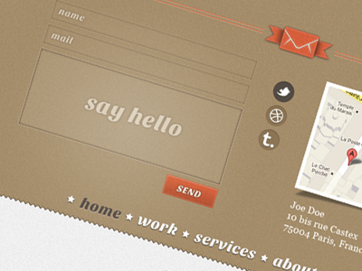 Contact form contact form design layout retro texture web