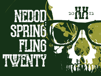 NEDoD Typography nedod nerds with motorcycles type: goudy 1911 type: zombie headshot