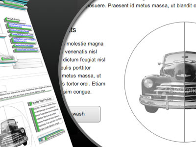 Closeup of Content Area 3d prototype prototyping wireframe wireframing