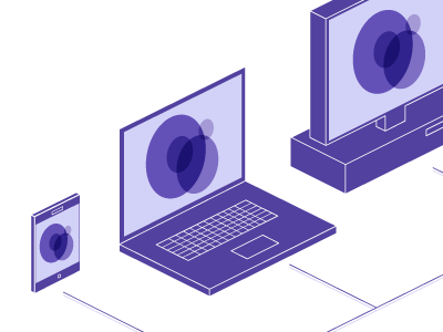 Hosting Diagram - Detail cloud computer detail diagram hosting illustration infographic isometric laptop mobile phone purple website