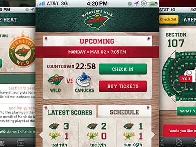 MN Wild NHL arenaguide gameday iphone minnesota wild nhl wild